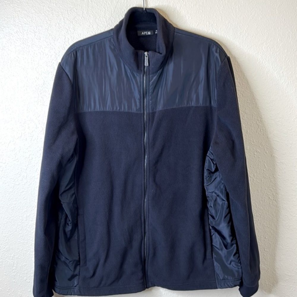 APT. 9 MENS JACKET FLEECE ZIPPER FRONT WIYH POCKETS